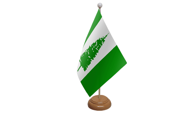 Norfolk Island Small Flag with Wooden Stand